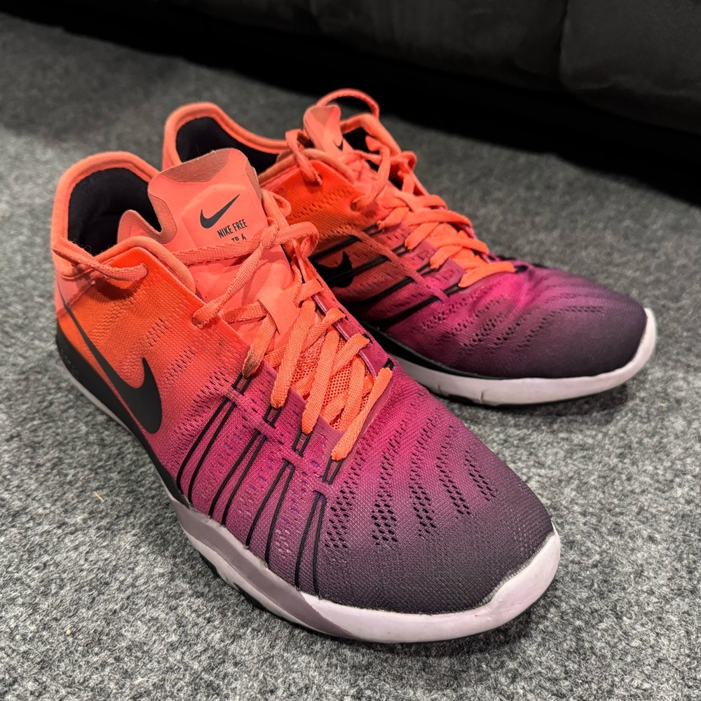 Nike Free TR 6 Spectrum Mango Orange Purple Running Training Shoes 2017 Sz 7